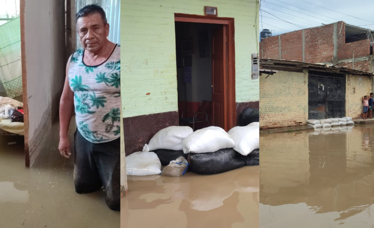 Desborde del río Piura: 300 viviendas de Tambogrande quedaron inundadas