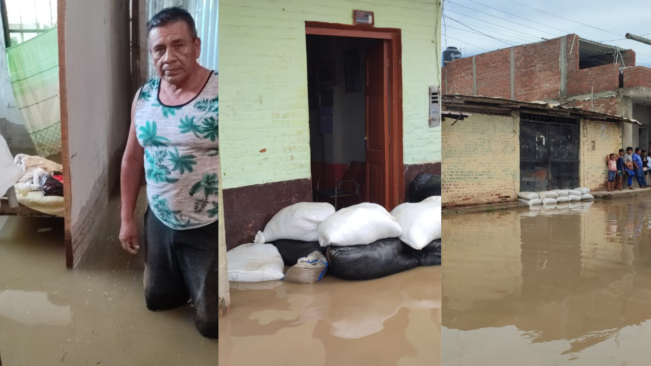Desborde del río Piura: 300 viviendas de Tambogrande quedaron inundadas