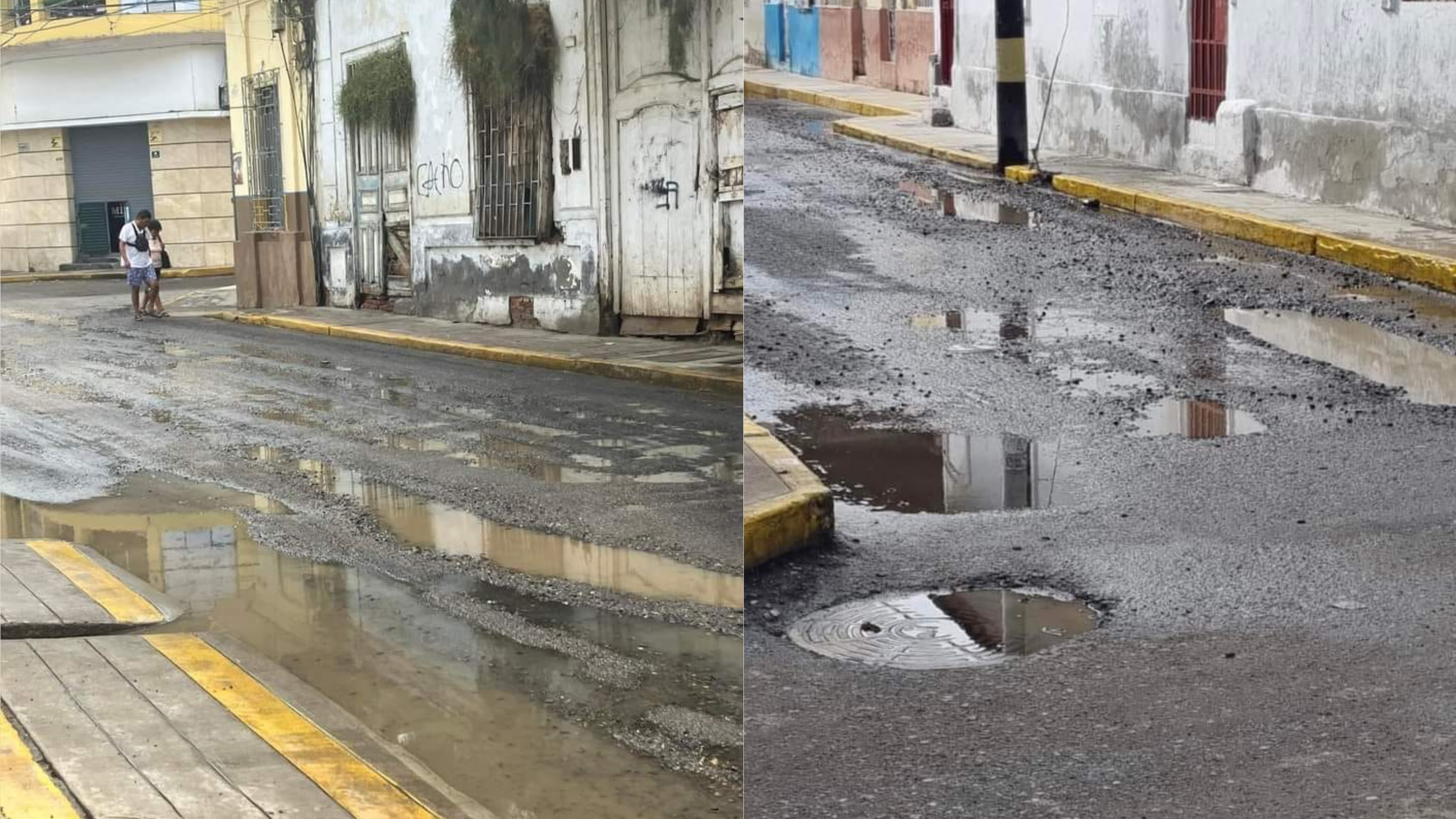 Lluvias destruyeron pistas recién reparadas en centro de Piura