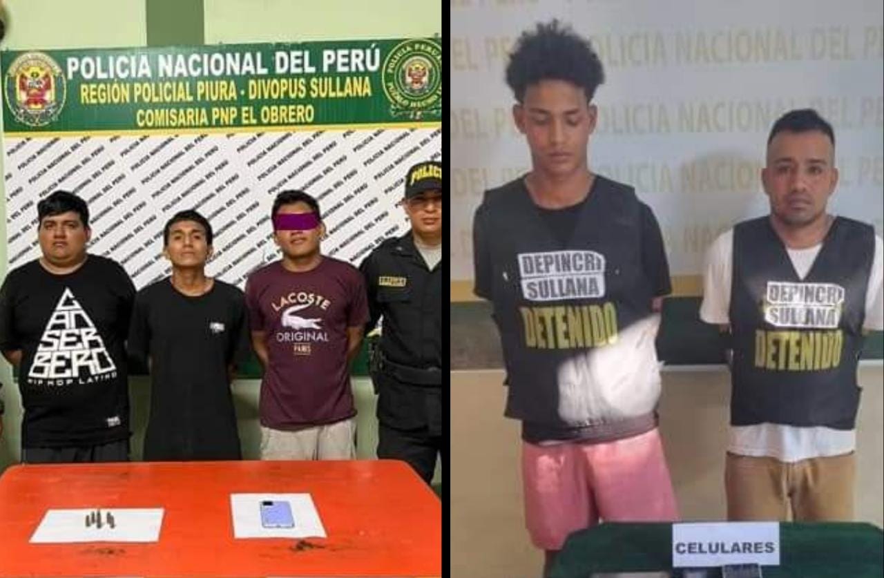 Sullana: Policía captura a los presuntos integrantes de dos bandas delincuenciales