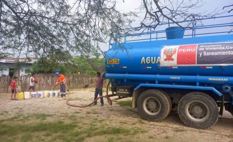 Piura: Ministerio de Vivienda envía cisterna y filtros de agua a zonas rurales afectadas por lluvias