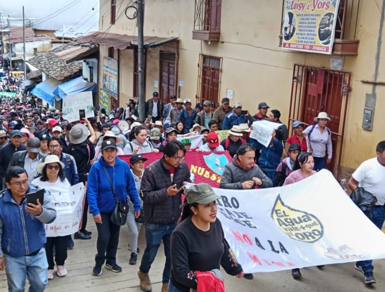 Ayabaca: pobladores marchan en contra de la minera Río Blanco