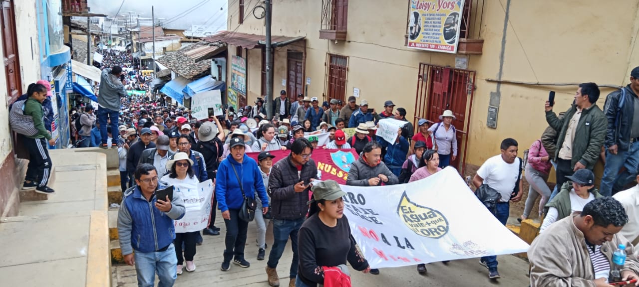 Ayabaca: pobladores marchan en contra de la minera Río Blanco