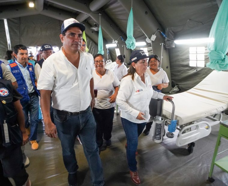 Piura: entra en funcionamiento hospital de campaña instalado en La Videnita