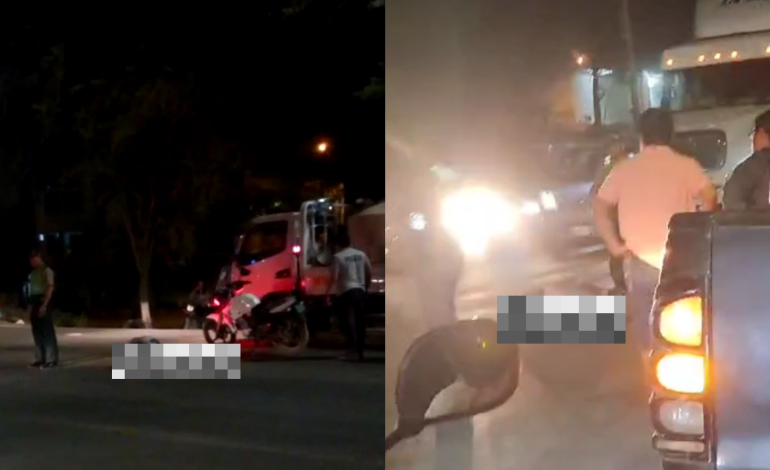 Piura: un muerto tras choque entre motocicleta y camión municipal