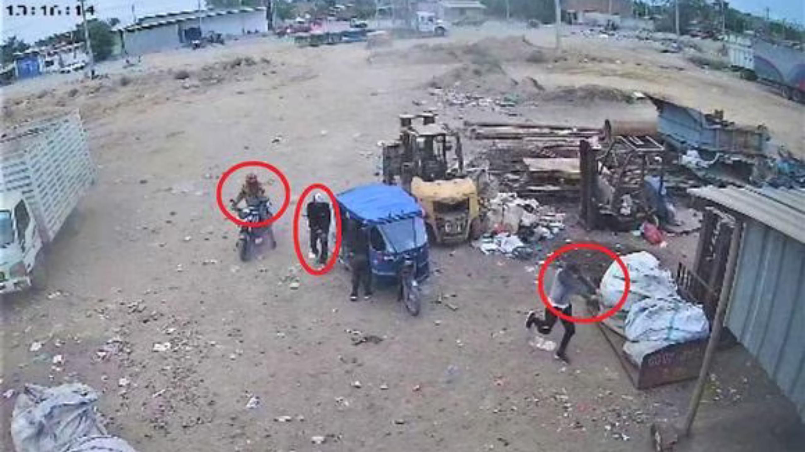 Sullana: Delincuentes roban S/20,000 en una empresa recicladora de fierros