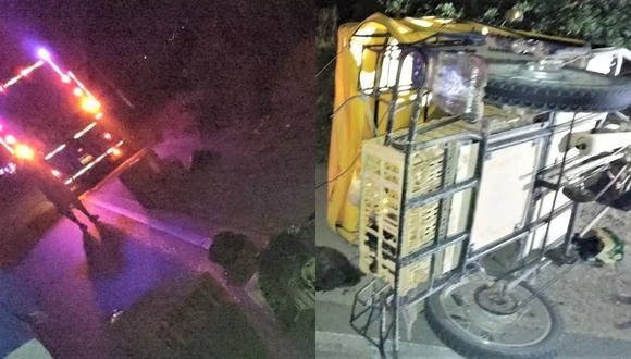 Sullana: Comerciante de aves muere al chocar su mototaxi con una cisterna