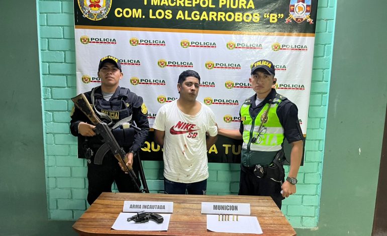 Piura: policía captura a sujeto acusado de asaltar a mano armada licorería