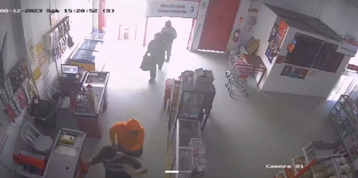 La Unión: pistoleros causan terror en minimarket y alzan con más de 3 mil soles