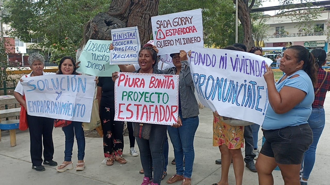 Piura: familias estafadas por inmobiliaria de Sada Goray exigen devolución de dinero