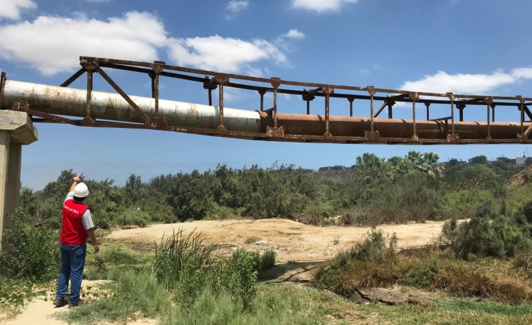 Advierten riesgo de colapso de tubería que abastece con agua potable a Talara