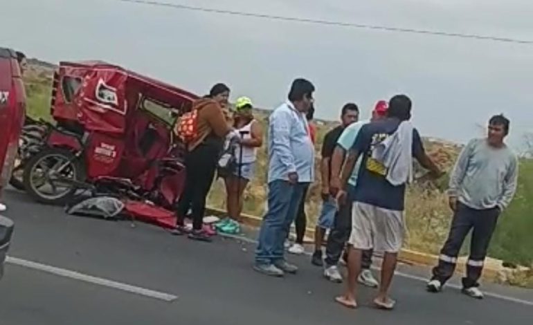 Piura: choque entre una camioneta y una mototaxi deja un varón fallecido