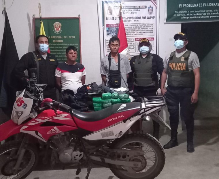 Ayabaca: decomisan más de 14 kilos de drogas e intervienen a dos ciudadanos