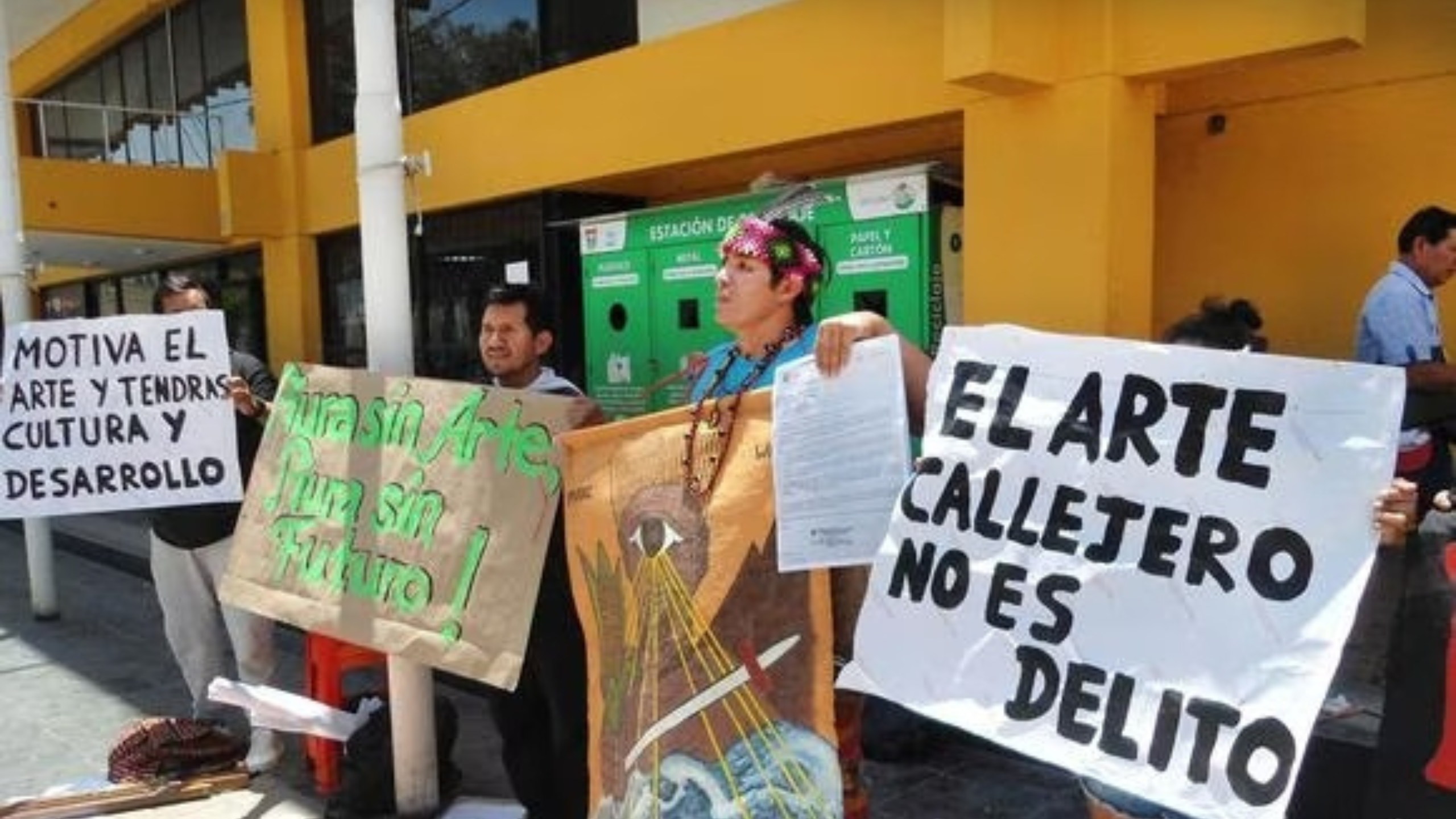 Piura: Artistas realizaron un plantón para exigir mejoras en actividades culturales