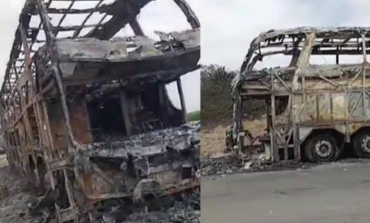 Trujillo: Bus interprovincial se incendia en la carretera Panamericana y al menos 30 pasajeros quedaron varados