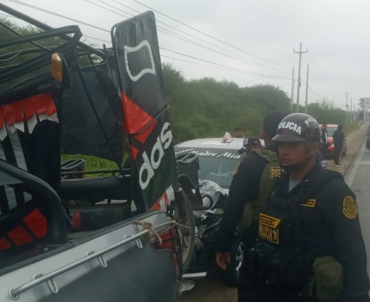 Piura: accidente de tránsito en la carretera Piura - Catacaos deja cuatro heridos