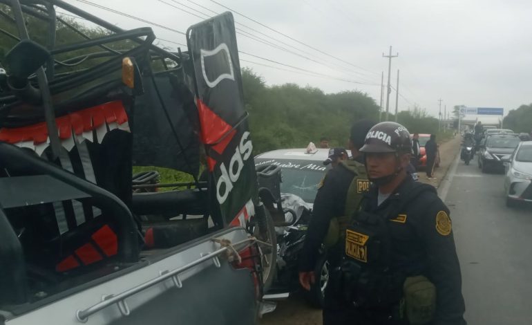 Piura: accidente de tránsito en la carretera Piura – Catacaos deja cuatro heridos