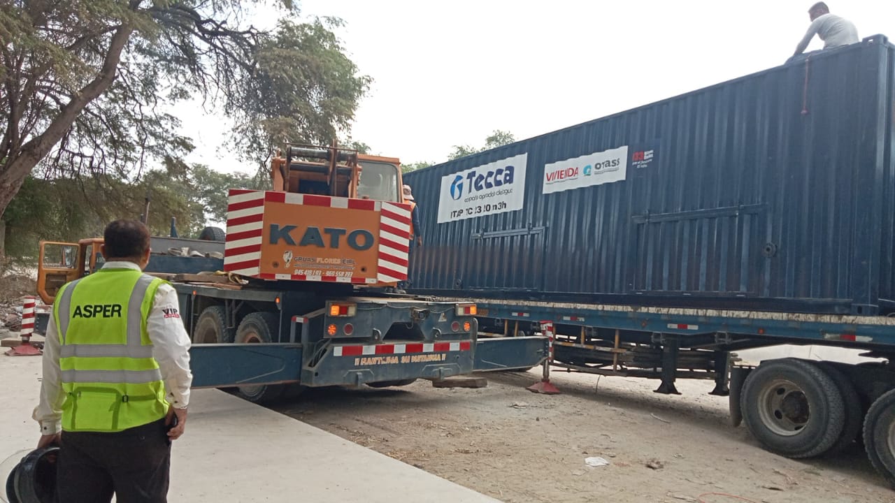 EPS Grau recibe cuatro plantas portátiles para abastecer de agua a sectores de Piura y Las Lomas