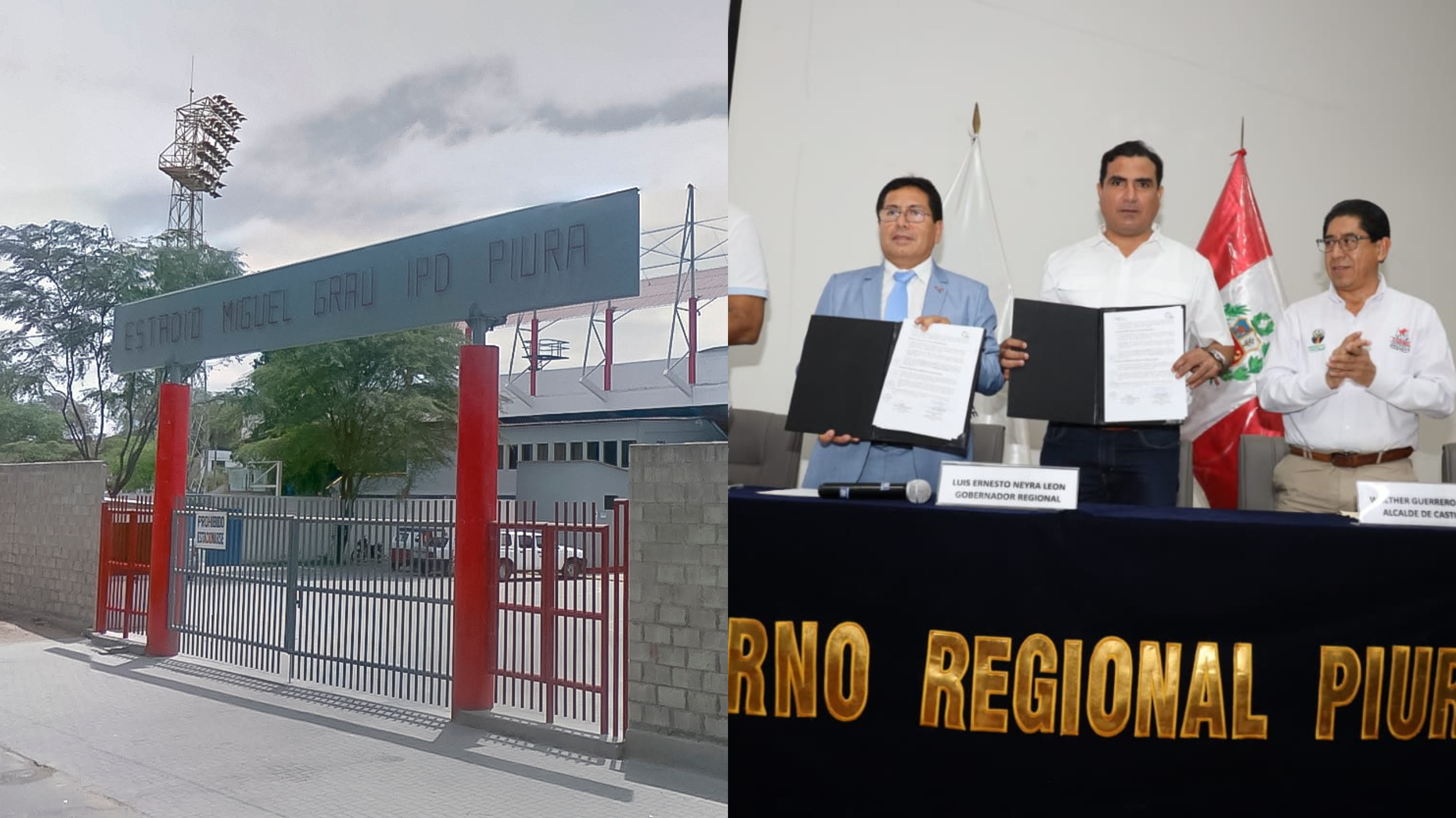 GORE Piura e IPD firman convenio para ejecución de obras en estadio Miguel Grau
