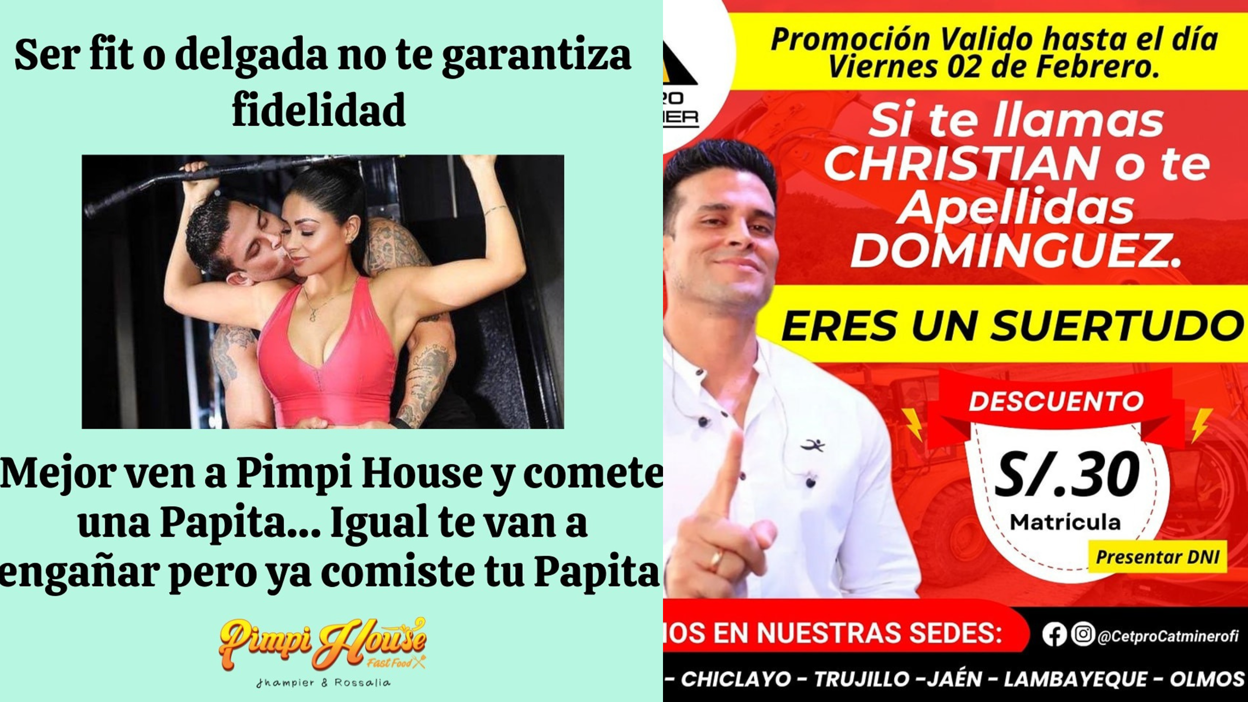 Viral: negocios piuranos sacan provecho del ampay a Christian Domínguez