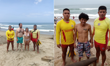 Tres extranjeros se salvan de morir ahogados en playa de Máncora