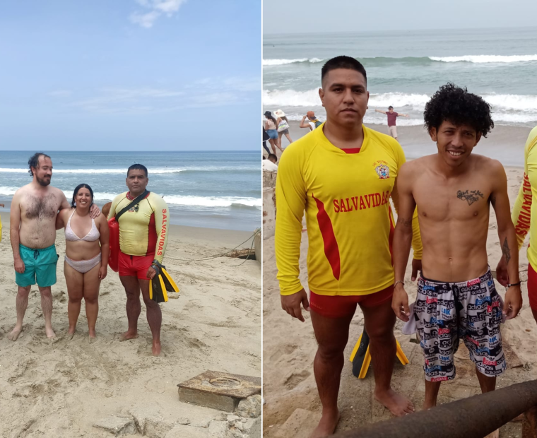 Tres extranjeros se salvan de morir ahogados en playa de Máncora