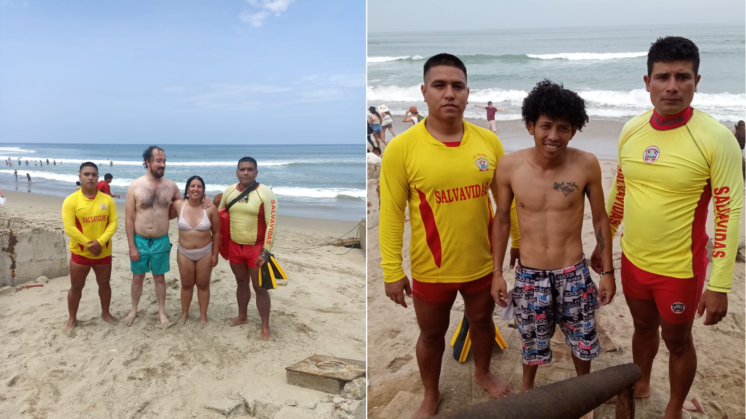 Tres extranjeros se salvan de morir ahogados en playa de Máncora