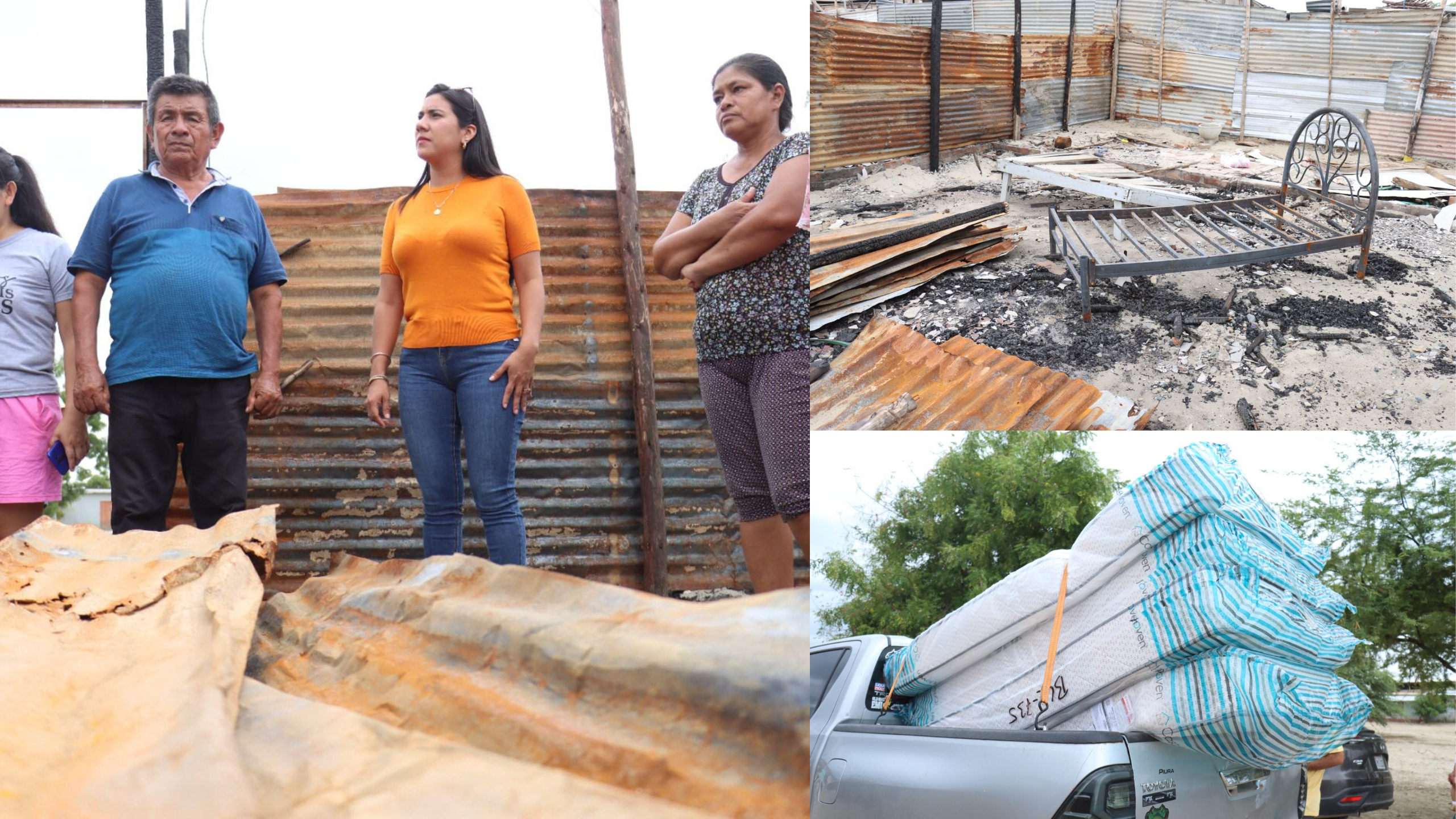Piura: llevan ayuda a damnificados por incendio en Upis San Pablo