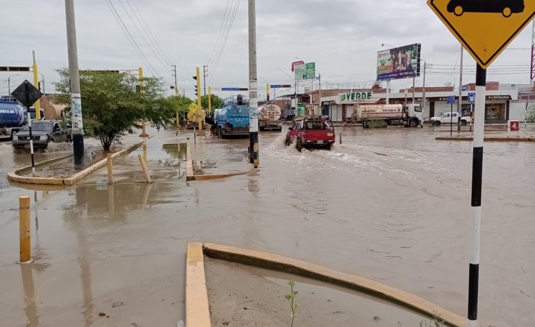 Piura: Sector conocido como Dos Grifos volvió a llenarse de agua por lluvia