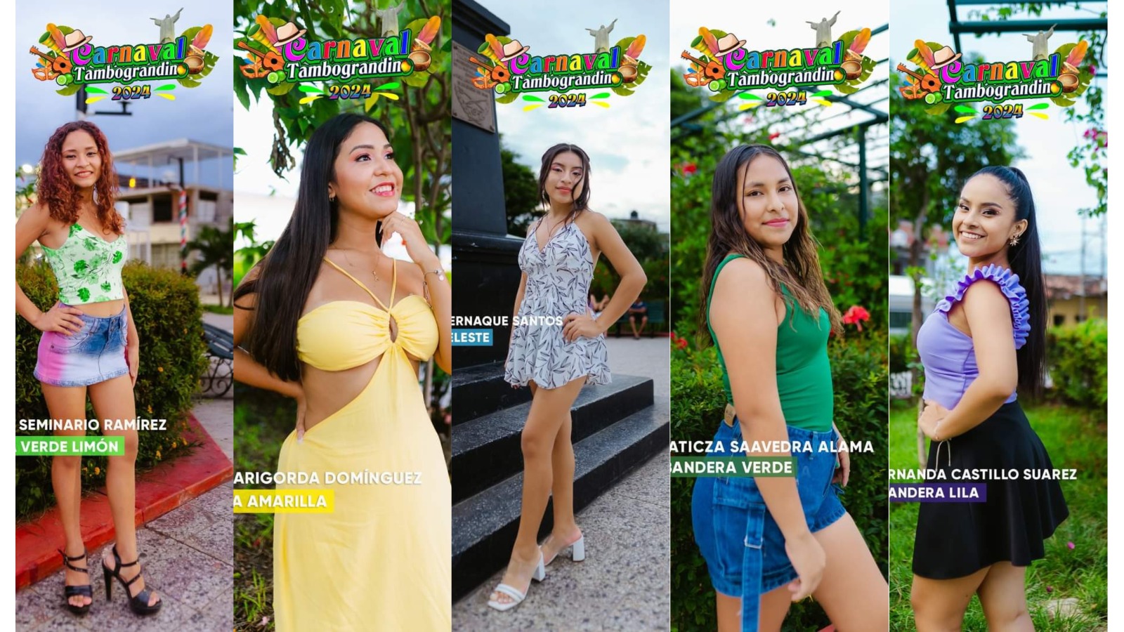 Piura: Conoce a las bellas candidatas del carnaval “Así goza Tambogrande”