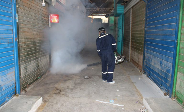 Piura: realizan operativo de limpieza y fumigación en Mercado Las Capullanas y San Miguel