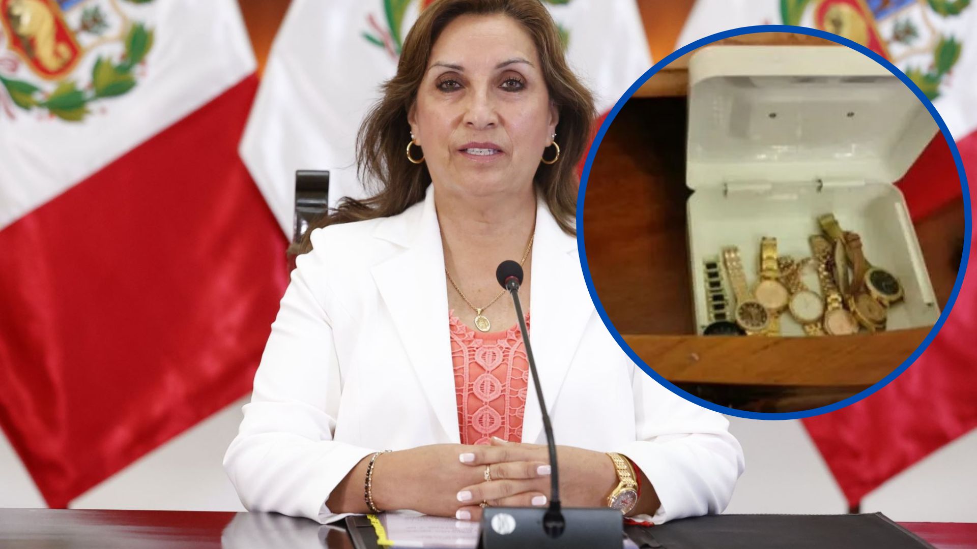 Dina Boluarte guardaba ocho relojes en el baño de su dormitorio en Palacio de Gobierno