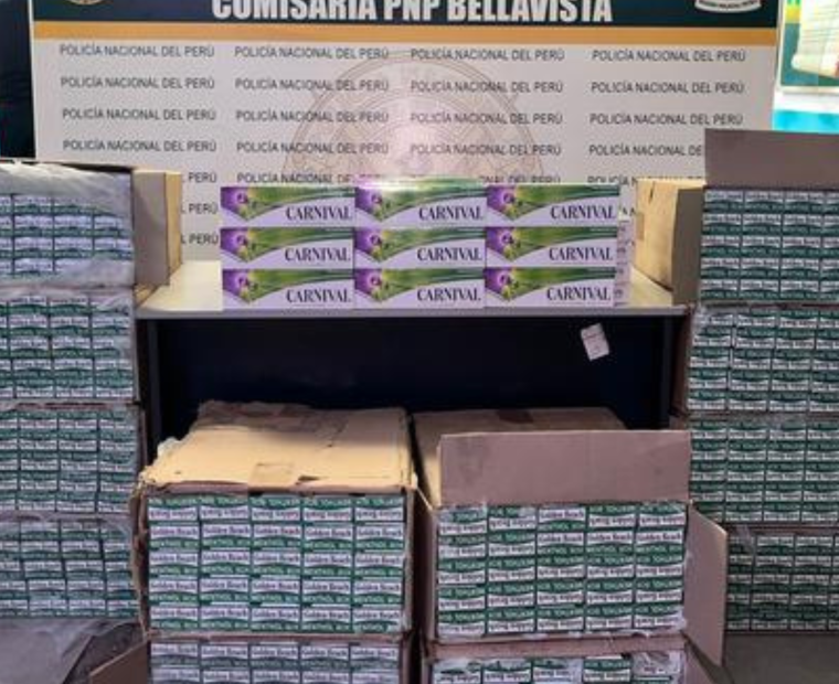 Sullana: Incautan más de seis mil cajas de cigarrillos de contrabando