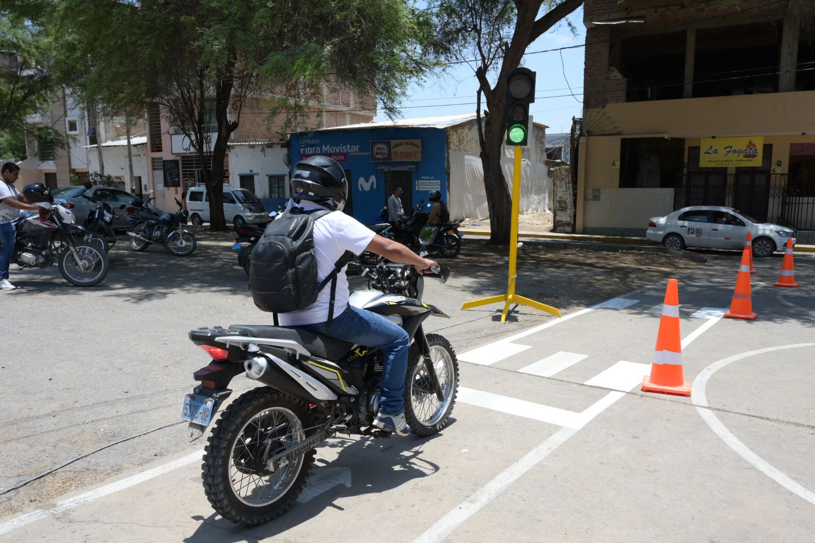 Piura: Implementan con semáforo circuito vial para obtención de brevetes de motocicletas