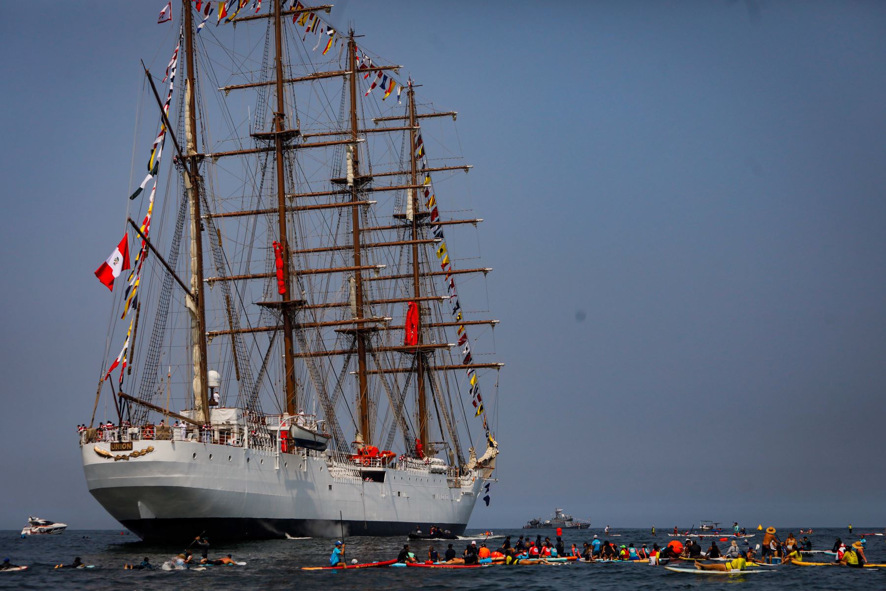 El B.A.P. Unión arribó, finalmente, a la Base Naval del Callao