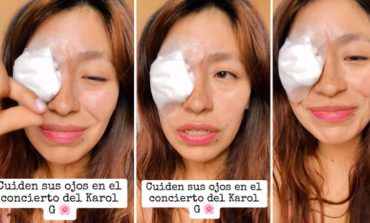 Joven casi pierde el ojo durante concierto de Karol G