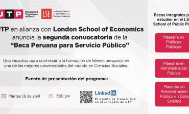 UTP y London School of Economics lanzan segunda convocatoria de "Beca Peruana para Servicio Público"