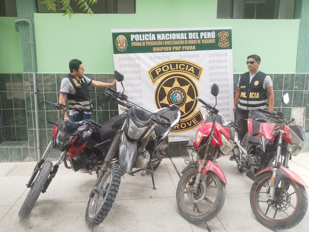 Piura: Policía interviene 'caleta' y recuepra cuatro motocicletas robadas - Noticias Piura 3.0