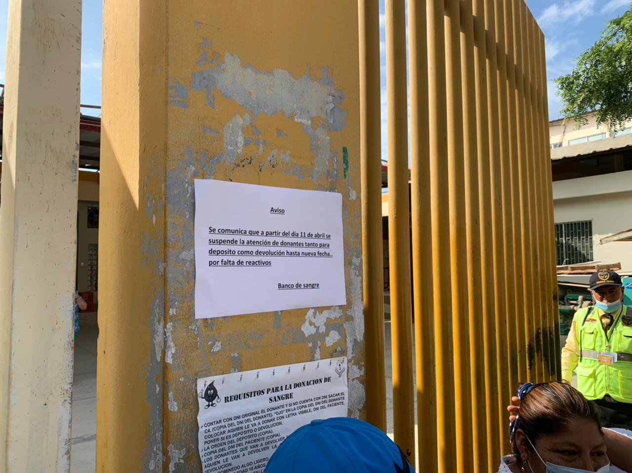 Piura: Hospital Santa Rosa pone en riesgo a pacientes al no tener reactivos para sangre