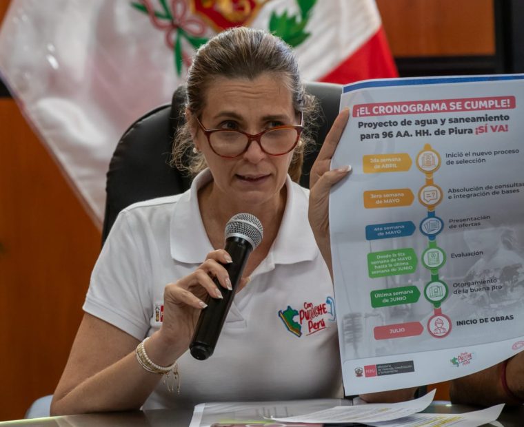 Piura: Ministra de vivienda asegura que se “tumbará” proyecto si detecta corrupción