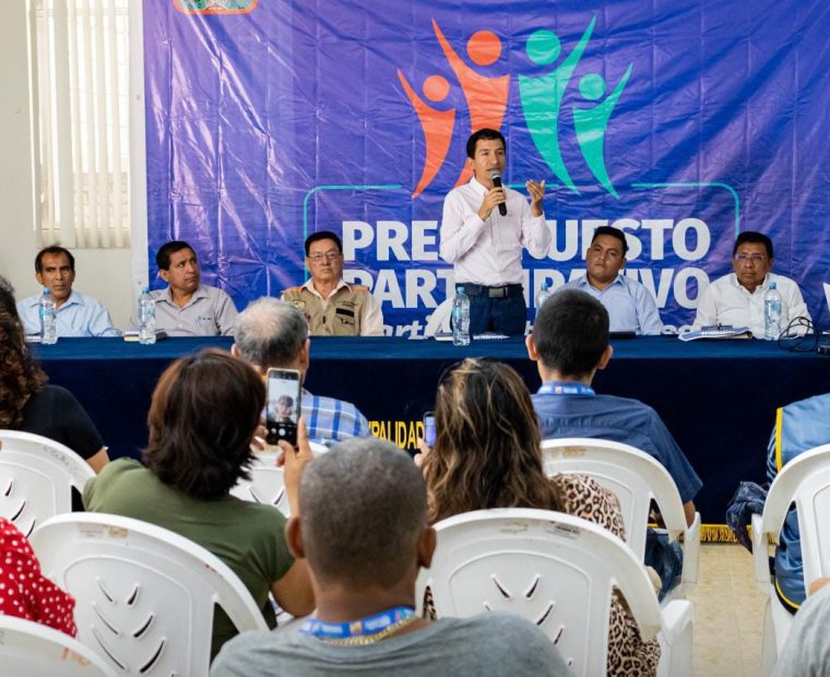 Alcalde Víctor Hugo Febre preside Presupuesto Participativo 2025