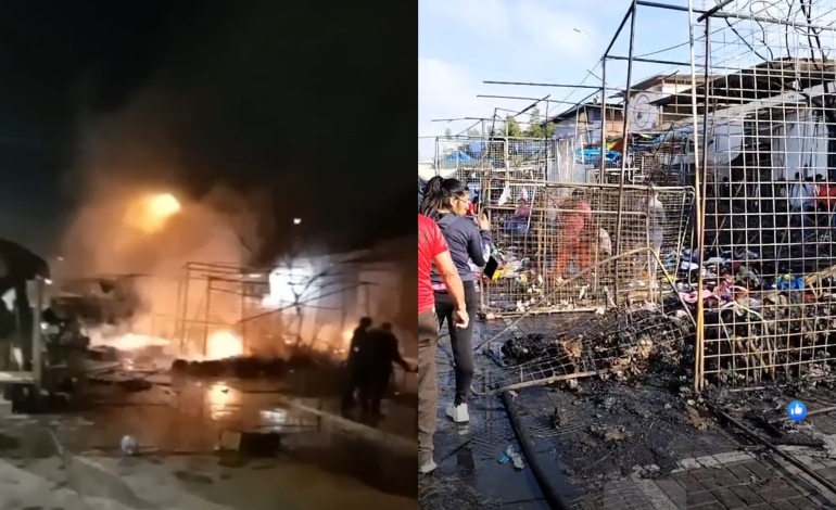 Cinco heridos en incendio registrado en el Mercado de Piura
