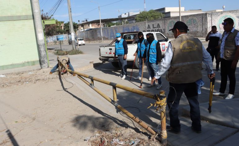 Piura: Desmontan tranqueras del jirón Las Lomas en la urb. Santa Ana