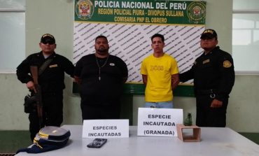 Piura: Con granada de guerra son capturados dos extranjeros en Sullana