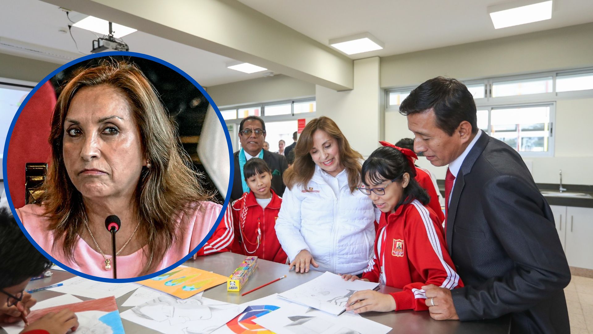 Dina Boluarte fracasó en su intento de hablar inglés frente a alumnos: “Necesito seguir estudiando”