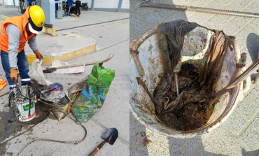 Extraen trapos, basura y otros residuos del alcantarillado de Chulucanas