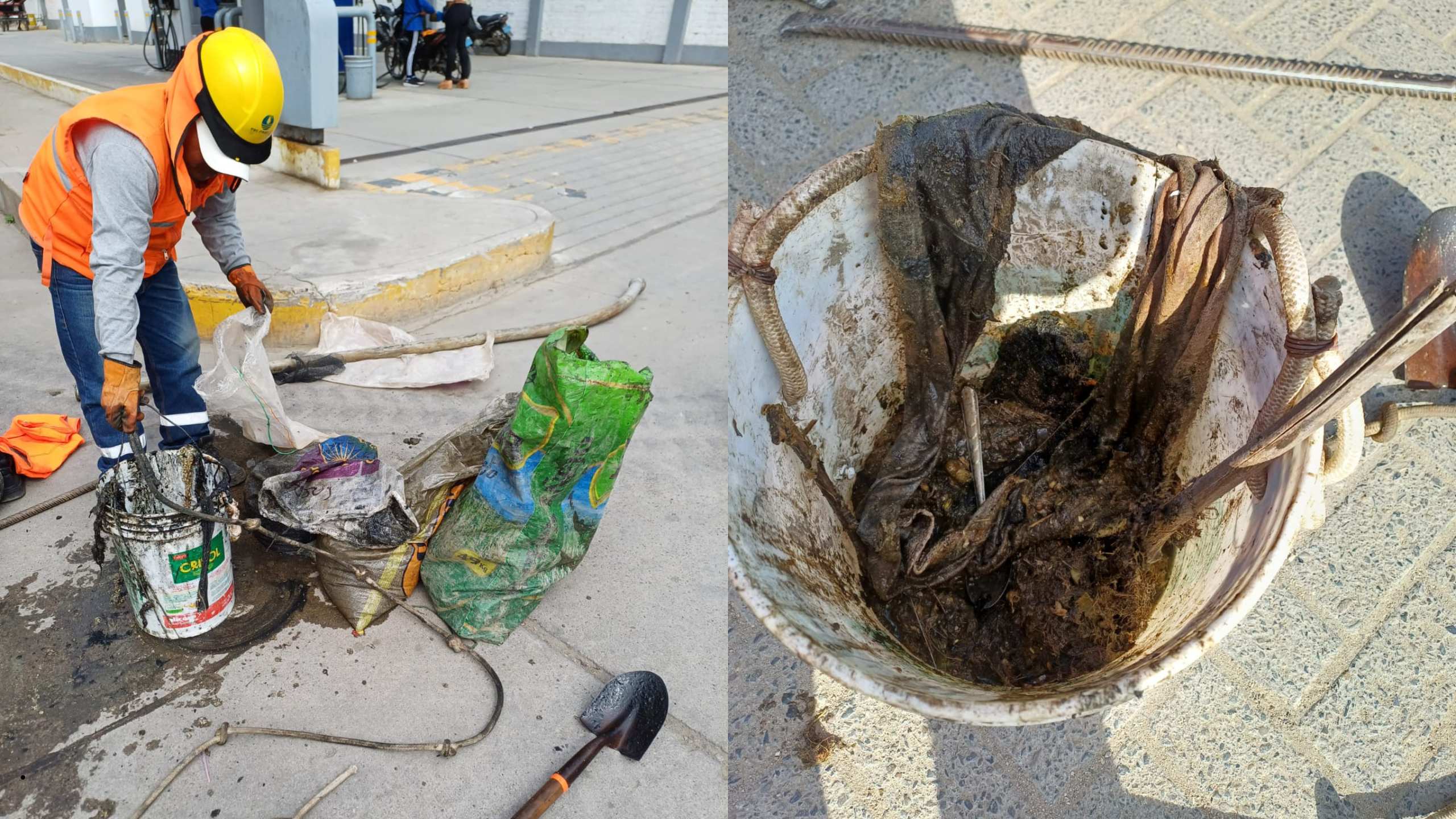 Extraen trapos, basura y otros residuos del alcantarillado de Chulucanas