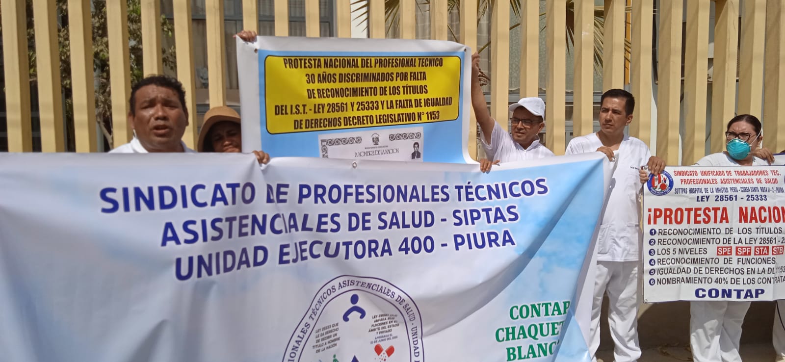 Piura: técnicos de Salud exigen el reconocimiento de sus títulos