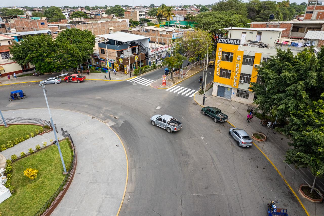 Piura: Mejoran señalización de calles de óvalo Bolognesi por el Día de la Bandeara