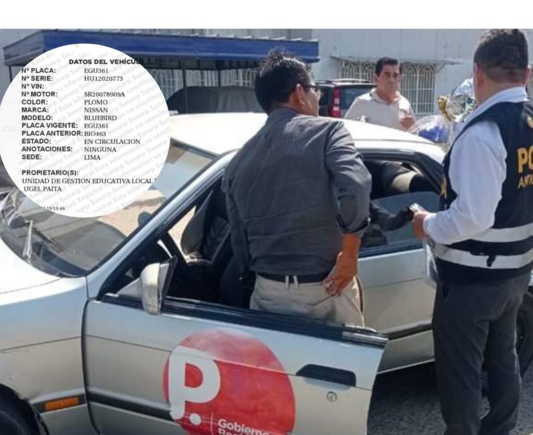 Piura: Director de la Ugel Paita fue intervenido por supuesto uso indebido de vehículo del Estado